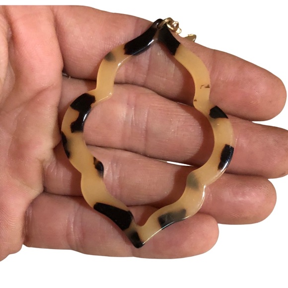 Vintage Boho Tortoiseshell Moroccan Drop Earrings Y2K - Picture 7 of 7